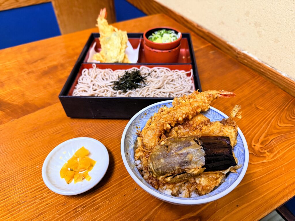 雷門 三定_並天丼と天ざるそば
