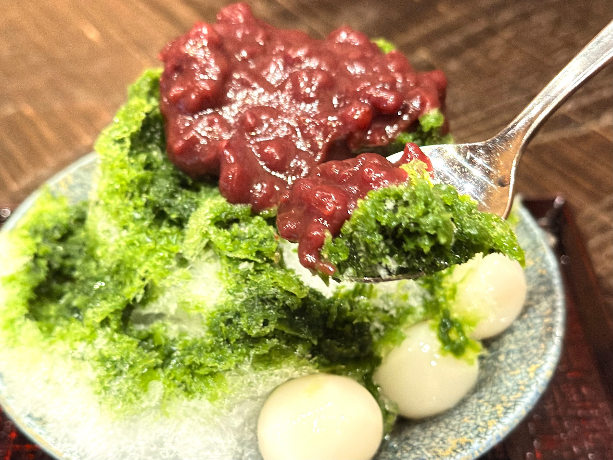甘味処 西山_ひんやり白玉抹茶あずき