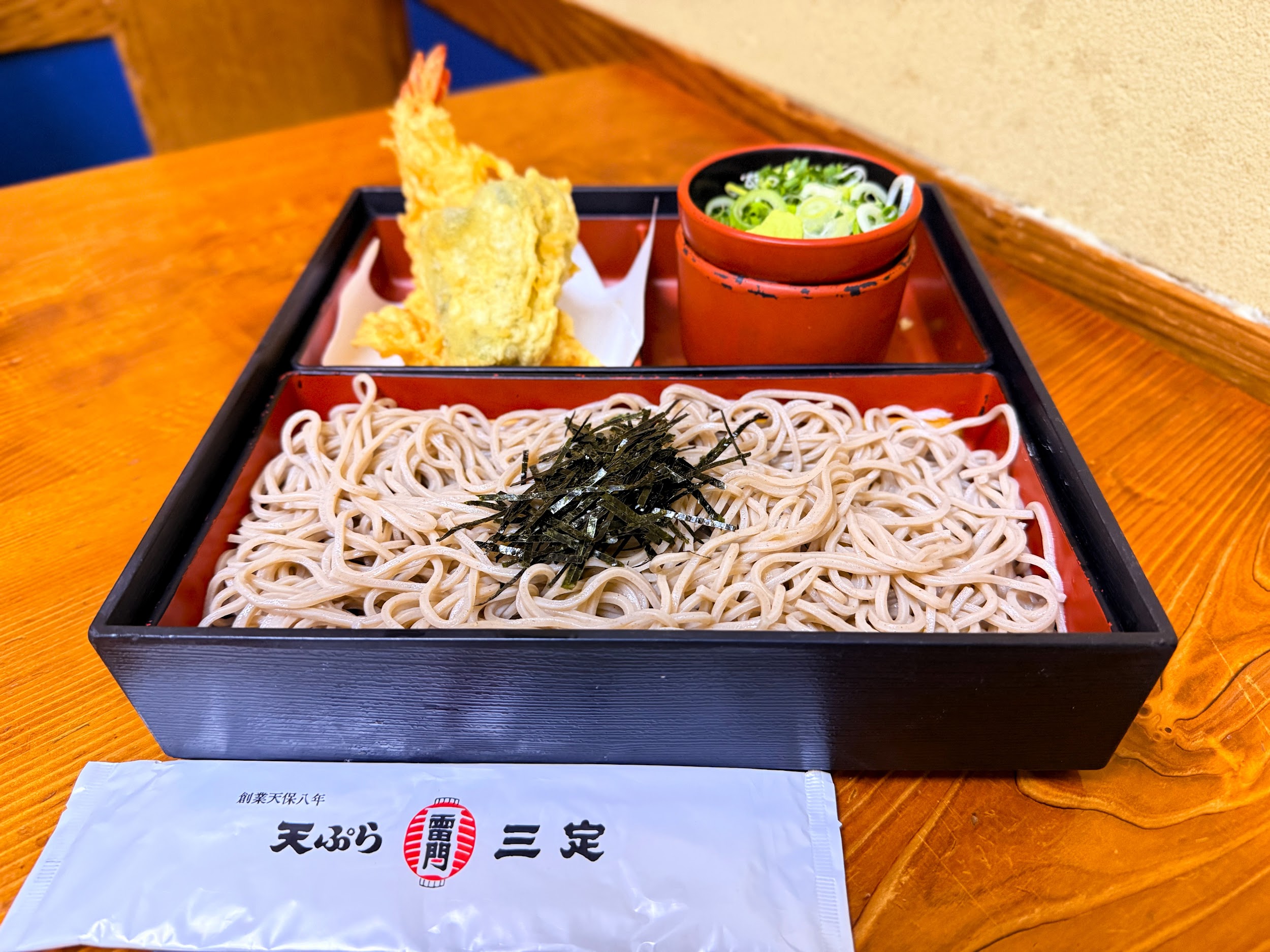 雷門 三定_天ざるそば