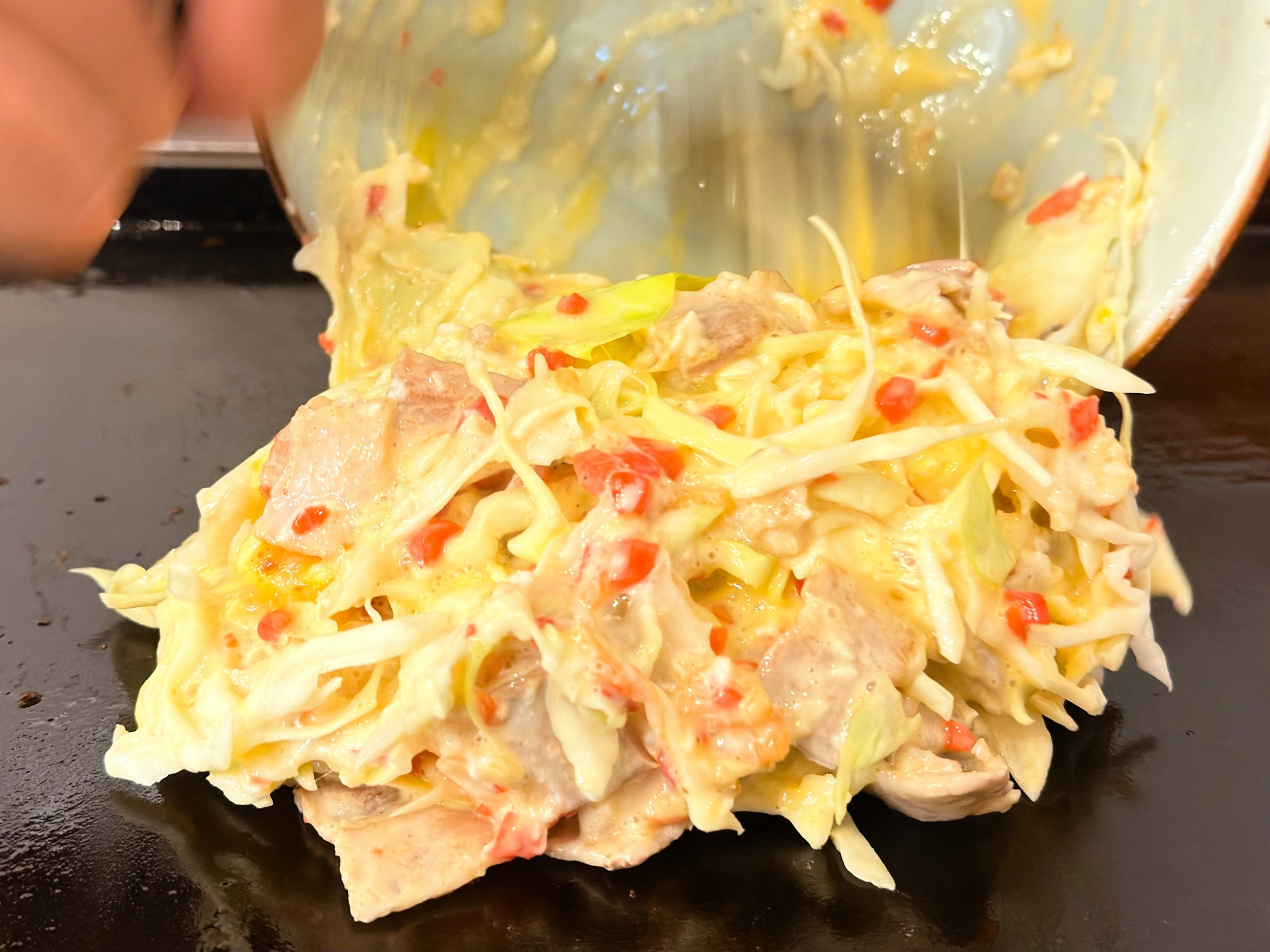 浅草もんじゃ もんろう_お好み焼き「豚天」