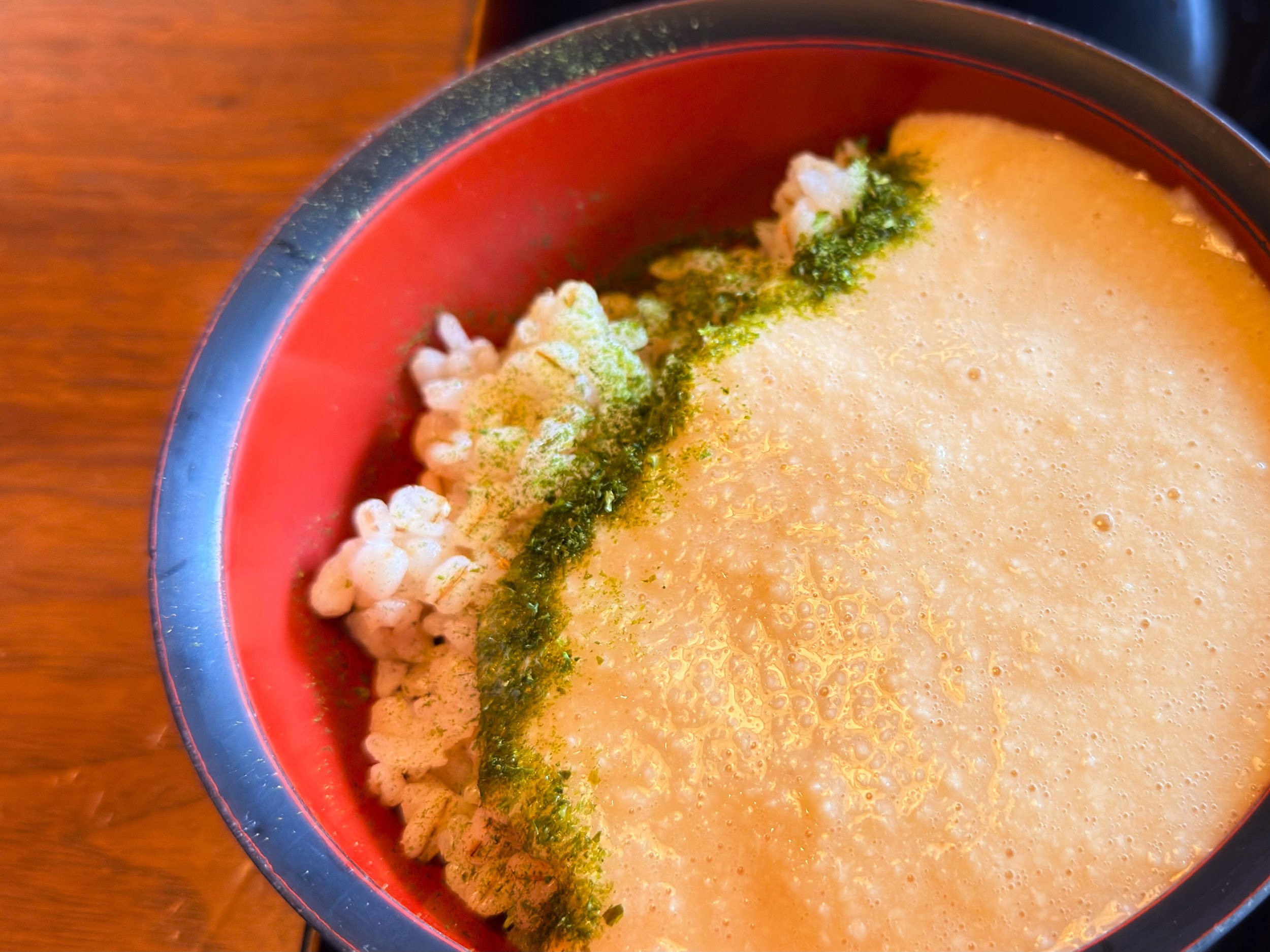 浅草むぎとろ 本店_青のりをかけたむぎとろ