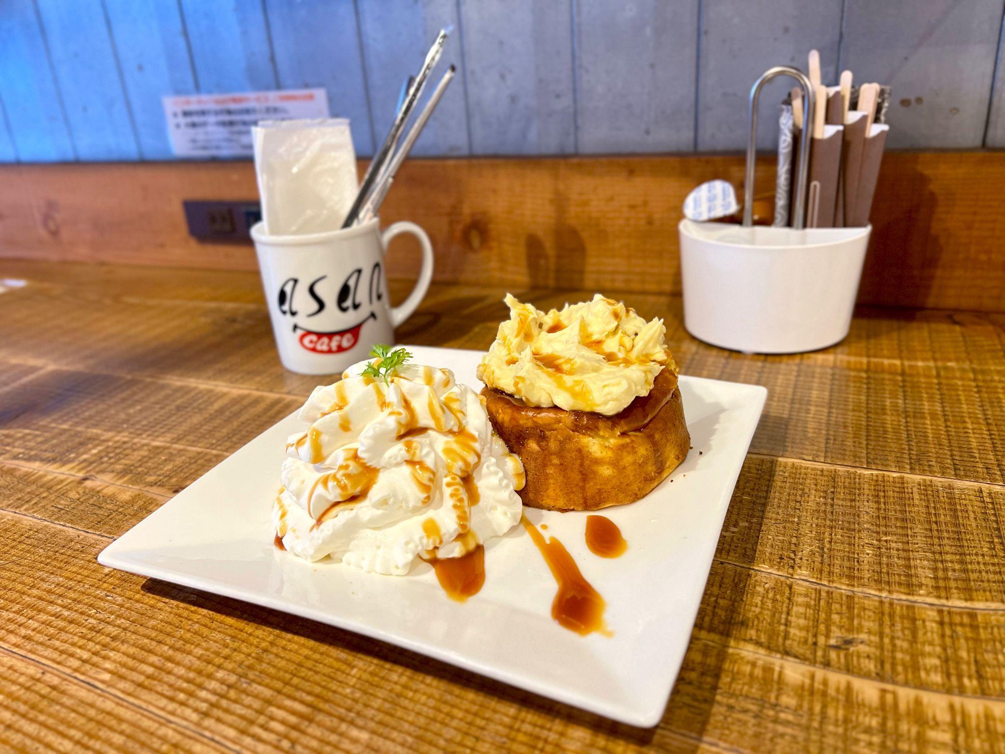 Cafe ASAN (カフェアサン)_スフレホットケーキ クルミカスタードキャラメル