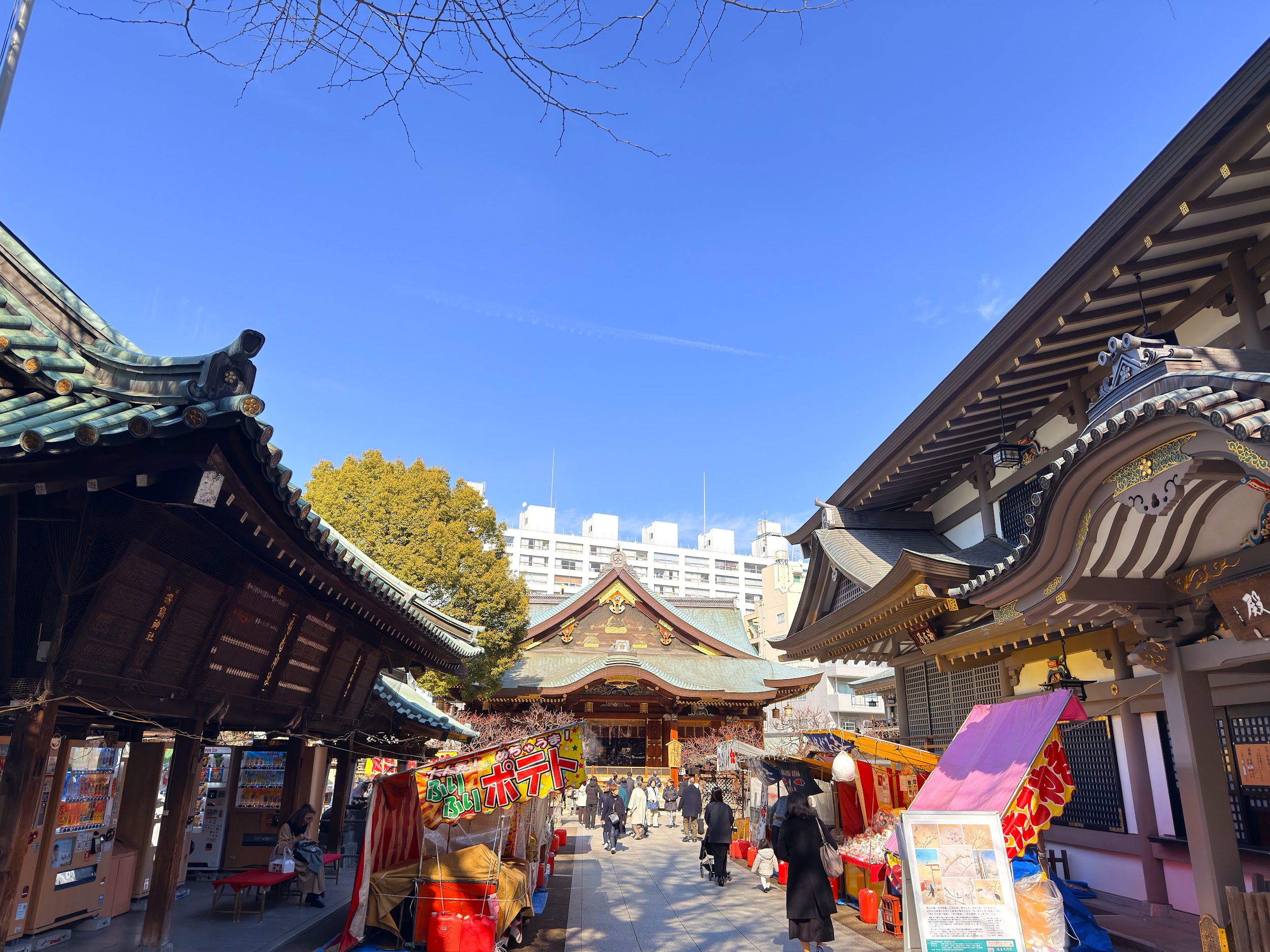 湯島天満宮_正面には本殿が鎮座