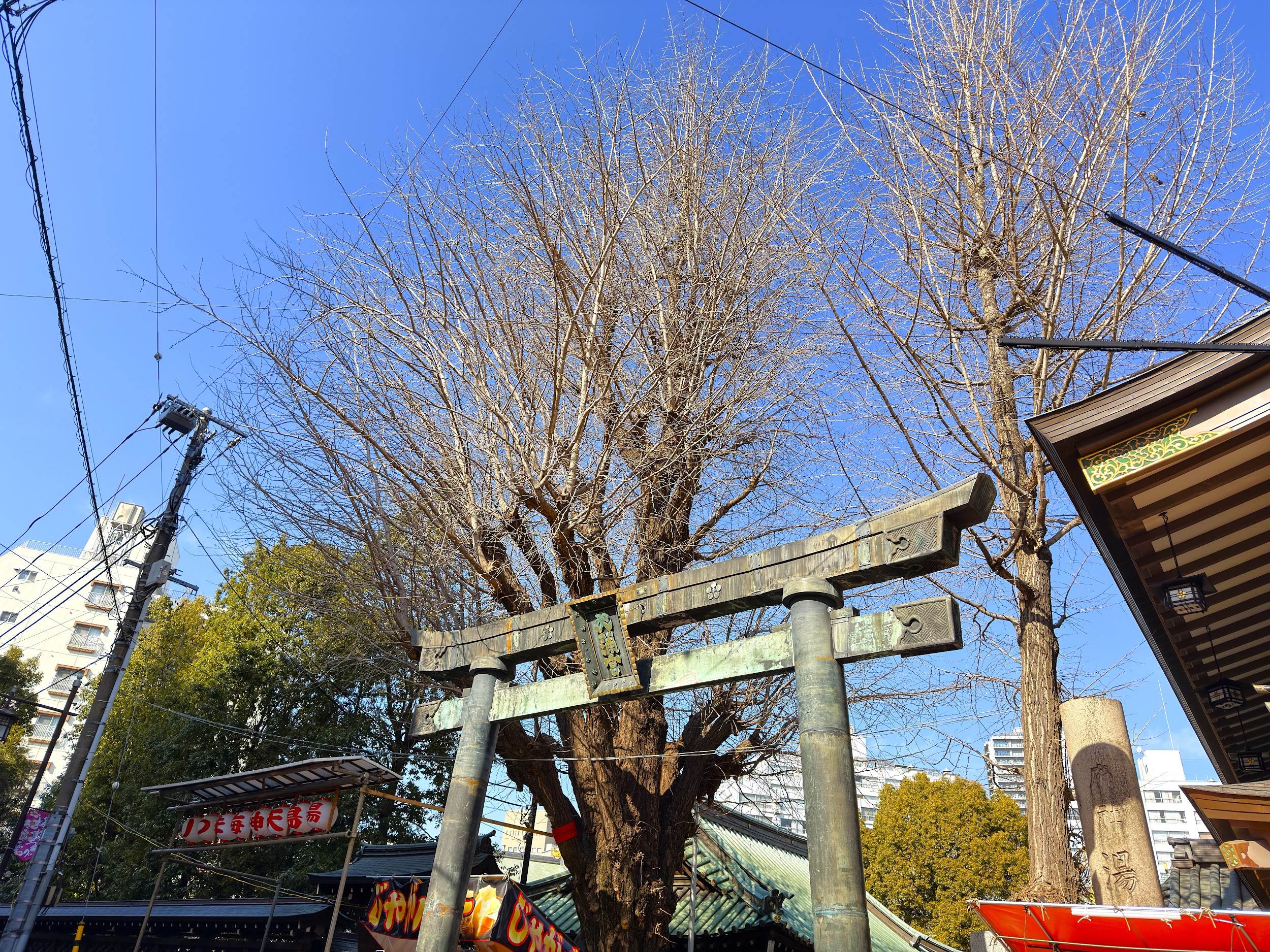 湯島天満宮_正面の銅鳥居